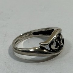 Vintage KABANA STERLING Silver 925 Open Scroll Loop Band Ring 3.1g Size 5.75