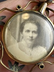 Antique Gold Filled Double-Sided Photo Pendant