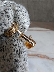 Vintage Christian Dior Gold-Tone Knotted Rope Clip-On Earrings