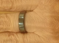 Vintage Nwot Hematite Plain Band Ring Size 8.5
