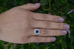 Art Deco Antique 3.80 Ct Natural Sapphire Vintage Engagement Ring 925 Silver