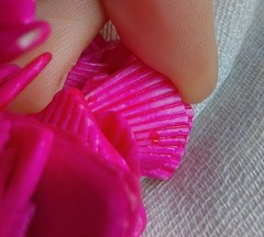 Vintage 1980s Hot Pink Dyed Shell Chunk Bracelet Stretchy Statement Retro Boho