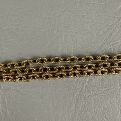 Vintage Gold Tone Multi Strand Chain Necklace Textured Links Toggle Clasp 16″