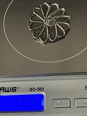 Vintage Silver Flower Power Brooch Artisan Studio Jewelry Tested 11g