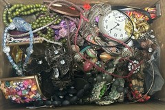 HUGE 5 + Lbs Jewelry WEARABLE Lot Tangled Unsearched VINTAGE ESTATE TREASURE