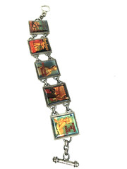 Statement Classic Hardware Blonde Pin-up Girls Vintageware 5 Link Bracelet