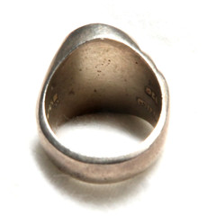 VINTAGE NAVAJO STERLING SILVER TIGER’S EYE HEAVY RING ~SIZE 8~ MEXICO 925 ~ 24GR