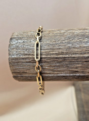 Vintage 12K Gold Filled Oval Link Chain Bracelet
