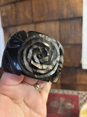 Aunt Elza’s Jet Antique Bracelet Strega Magical Fortune Teller Heirloom