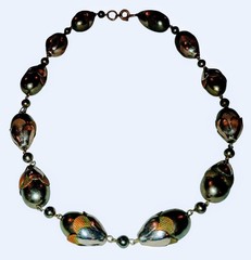 VTG Art Deco Necklace Machine Age Botanical German Modernist J. Bengel School