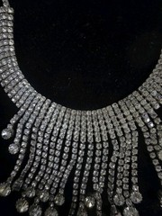 Stunning Vintage Rhinestone Drop Choker 12″ – 16″ Wedding, Vegas, Runway