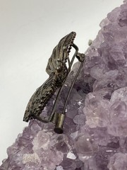 Antique 800 Silver Filigree Butterfly Brooch