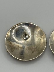 Vintage Courtney Peterson Sterling Silver Brass Fish Earrings Signed