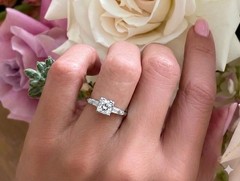 Vintage Platinum Engagement Ring 0.80CT.Natural Euro Cut Diamond Circ 1930’s