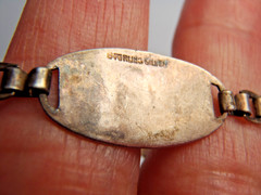 Vintage World War II-era Sterling Identification Bracelet 6 3/4″ Long