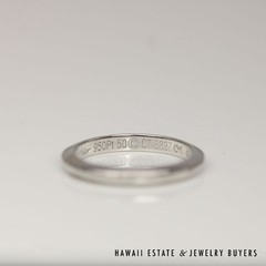 Cartier Platinum 2.5mm Declaration Beveled Edge Band Ring Size 5