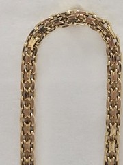 Vintage Antique Dangling Earring 14k Gold Amethyst N Blue Topaz Mesh Design 40mm