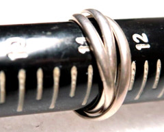 VINTAGE STUNNING STERLING SILVER 3 in 1 RING ~ SIZE 11.25