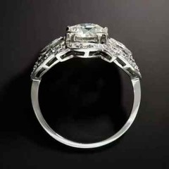 Vintage Style 2.0 Ct Round Shape Lab Created Diamond Engagement Ring 925 Silver