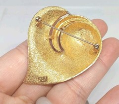 Vtg Brooch CJJ Brand Good Condition Size 55x45mm