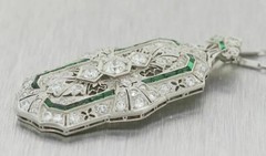 2.9Ct Art Deco Style Lab Created Diamond Anniversary Wedding 925 Silver Pendant