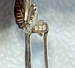 VTG Sterling Silver Signed JC Long Stem Rose Brooch New Old Stock 1 3/4″ 5.8g