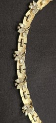 Trifari Rhinestone Necklace Goldtone
