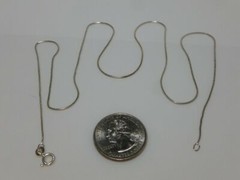 STERLING SILVER SNAKE CHAIN EXTRA LONG WOMENS DESIGNER NECKLACE 25.25″