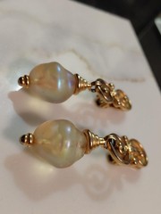 Vintage Ben Amun Gold-Tone Statement Clip-On Earrings