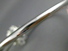 ESTATE LARGE 5.30CT DIAMOND & SAPPHIRE 14KT WHITE GOLD 3D FLOWER BANGLE BRACELET
