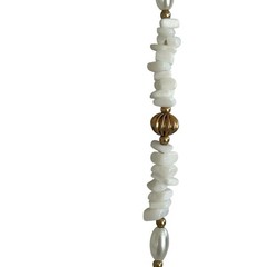 Vtg 1950-1970 Freshwater Pearl Seed Puka Shell Gold Tone Barrel Closure Necklace
