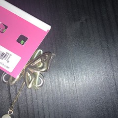 Betsey Johnson Acrylic Butterfly Necklace Earrings and Ring Set-G3