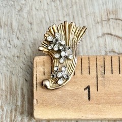 Hobe Cleopatra Rhinestone Flowers Bracelet & Earrings Has Wear Missing Gems Rare