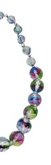 Vintage 1950’s Multi-Color Art Glass Bead Necklace Earring Set 16.5” L Germany