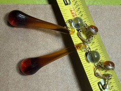 Art Nuevo Pool Of Light Inspired Amber Earrings Screw Back