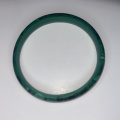 Green Faux Malachite Resin Bangle Bracelet Marbled Lucite Acrylic Vintage