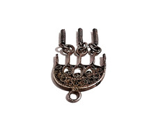Vintage Pendant Filigree Silver Plated Metal Fully Handmade Ornamental Design