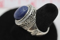 Lapis Blue Gemstone Ring Sterling Silver