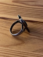 Handmade Sterling Silver Ring (not Stamped) with Green Turqouise Stone