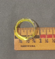 Vintage Hand Painted Lucite Resin Acrylic Ring – Size 7.5 – One of A Kind