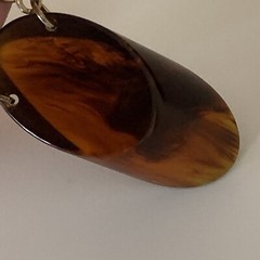 Vintage Lucite beaded 3D Pendant Necklace 36″ Long MCM