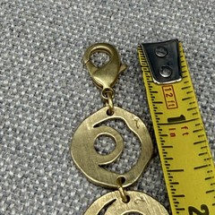 Vintage Bracelet Matte Gold Tone Double Rings Adjustable Length