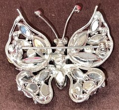 Exquisite REGENCY Butterfly Brooch With Earrings in Luscious Blues and Lavender