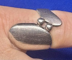 (101) Modernist VINTAGE Silver 925 Ring 1970s Size 7.25 Denmark Norway Finland