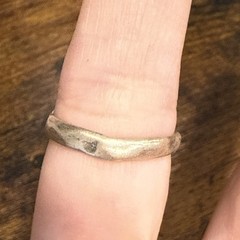 Art Nouveau ring face art deco band size 7.75 sterling silver women girls