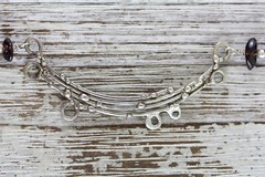 VINTAGE MARY ELWYN STUDIO ARTISAN STERLING SILVER 925 17.75″ NECKLACE GARNET
