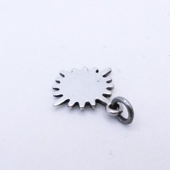 Sterling Silver 925 Blank Engravable Bracelet Charm .7″