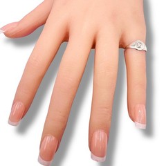 Initial Letter F Signet 925 Sterling Silver Child Baby Woman Pinky Ring Sz 3.25