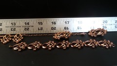 VINTAGE PARURE COPPER copyrightRENOIR SIGNED NECKLACE BRACELET AND EARRINGS SET