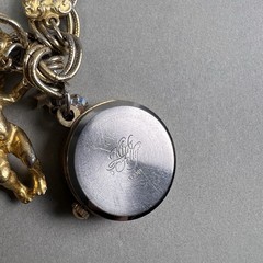 Vintage Kirks Folly Charm Bracelet Watch Angels Hearts Works! AS IS q3z